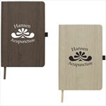 SH6125 5 x 8 Woodgrain Look Notebook With Custom Imprint
